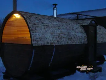 Баня Бочка Дуэт Wood 6000 Стандарт Аква - Бани-бочки - Миасские бани и сауны