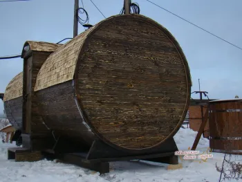Баня Бочка Дуэт Wood 6000 Стандарт Аква - Бани-бочки - Миасские бани и сауны
