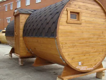 Баня Бочка Трио Wood 6000 Элит - Тик, Кедр - Бани-бочки - Миасские бани и сауны