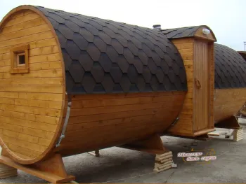 Баня Бочка Трио Wood 6000 Элит - Тик, Кедр - Бани-бочки - Миасские бани и сауны